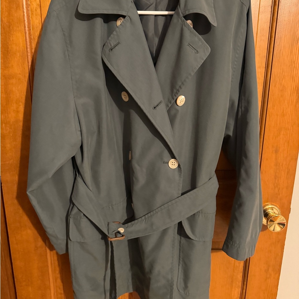 J. Crew Charcoal Double-Breasted Trench Coat
